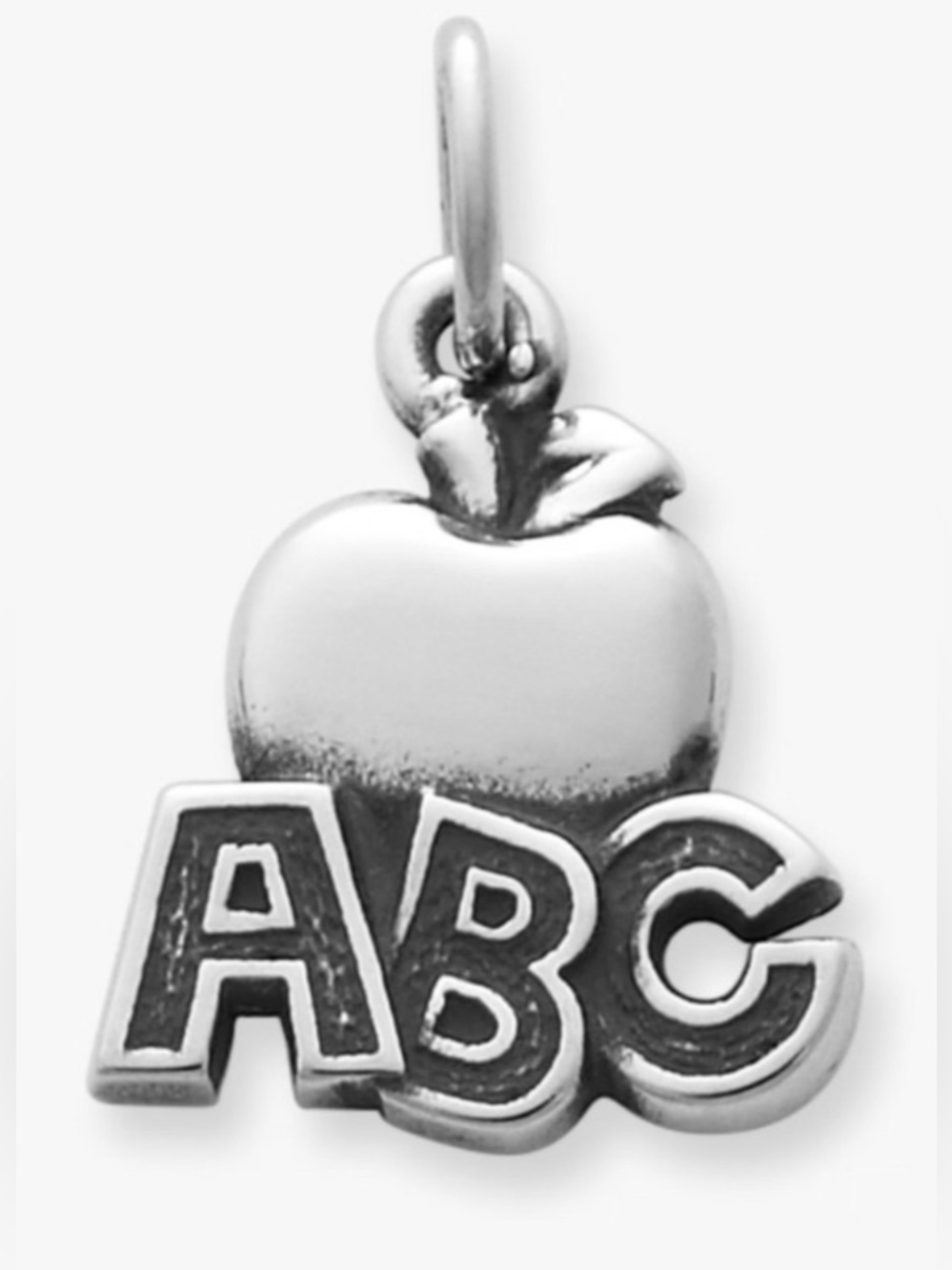 Jame Avery Sterling Silver ABC Apple Charm | Teacher Gift